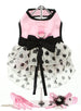 PINK SATIN & HEARTS CHIFFON DOG HARNESS DRESS, LEASH & HAT, DRESS - Bones Bizzness