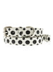 BLACK & WHITE GLITTER LEATHER POLKA DOT DOG COLLAR & LEASH SET, Collars - Bones Bizzness