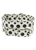 BLACK & WHITE GLITTER LEATHER POLKA DOT DOG COLLAR & LEASH SET, Collars - Bones Bizzness