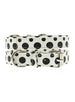 BLACK & WHITE GLITTER LEATHER POLKA DOT DOG COLLAR & LEASH SET, Collars - Bones Bizzness