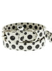 BLACK & WHITE GLITTER LEATHER POLKA DOT DOG COLLAR & LEASH SET, Collars - Bones Bizzness