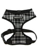 BLACK & WHITE TARTAN DOG HARNESS, Harness - Bones Bizzness