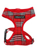 RED TARTAN DOG HARNESS