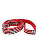 RED TARTAN DOG HARNESS