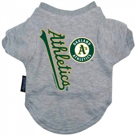 OAKLAND ATHLETICS DOG TEE SHIRT GREY, MLB - Bones Bizzness