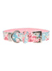 VINTAGE ROSE FLORAL FABRIC DOG COLLAR & LEASH SET, Collars - Bones Bizzness