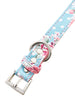 VINTAGE ROSE FLORAL FABRIC DOG COLLAR & LEASH SET, Collars - Bones Bizzness