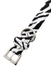 ZEBRA PRINT FABRIC DOG COLLAR & LEASH SET, Collars - Bones Bizzness