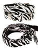 ZEBRA PRINT FABRIC DOG COLLAR & LEASH SET, Collars - Bones Bizzness