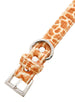 GIRAFFE PRINT FABRIC DOG COLLAR & LEASH SET, Collars - Bones Bizzness