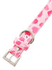 PINK HEARTS FABRIC DOG COLLAR & LEASH SET, Collars - Bones Bizzness