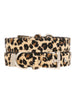 LEOPARD PRINT FABRIC DOG COLLAR & LEASH SET