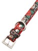 SKULL & ROSES FABRIC DOG COLLAR & LEASH SET, Collars - Bones Bizzness