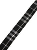 BLACK & WHITE TARTAN FABRIC DOG COLLAR & LEASH SET, Collars - Bones Bizzness