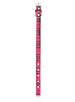 FUSCHIA PINK TARTAN FABRIC DOG COLLAR & LEASH SET, Collars - Bones Bizzness