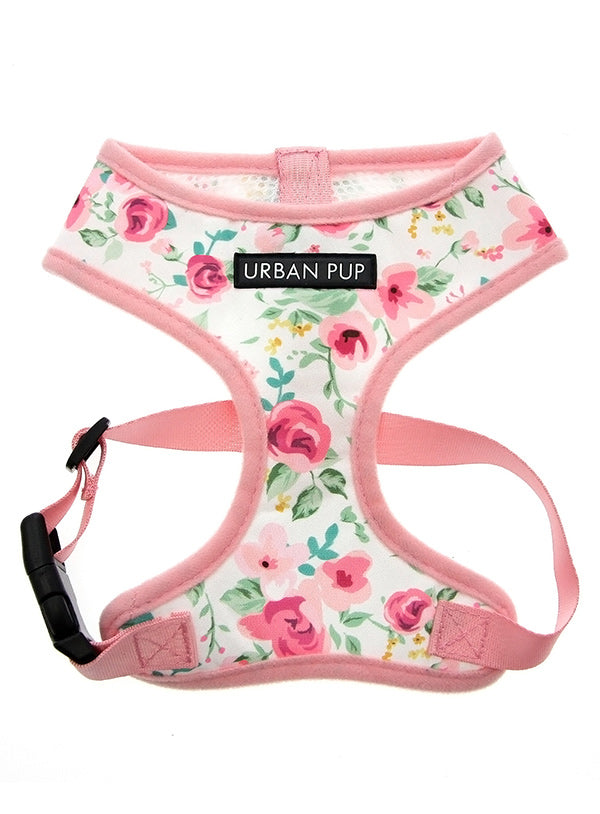 PINK FLORAL CASCADE DOG HARNESS, Harness - Bones Bizzness