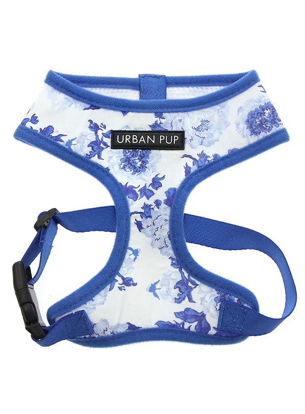 BLUE FLORAL BOUQUET DOG HARNESS, Harness - Bones Bizzness