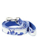 BLUE FLORAL BOUQUET FABRIC DOG COLLAR & LEASH SET, Collars - Bones Bizzness