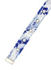 BLUE FLORAL BOUQUET FABRIC DOG COLLAR & LEASH SET, Collars - Bones Bizzness