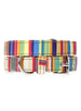 HENLEY STRIPED FABRIC DOG COLLAR & LEASH SET, Collars - Bones Bizzness