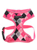 PINK ARGYLE DOG HARNESS, Harness - Bones Bizzness