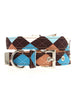 BROWN & BLUE ARGYLE DOG COLLAR & LEASH SET, Collars - Bones Bizzness