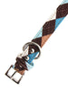 BROWN & BLUE ARGYLE DOG COLLAR & LEASH SET, Collars - Bones Bizzness