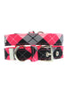 PINK ARGYLE DOG COLLAR & LEASH SET, Collars - Bones Bizzness