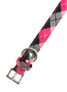 PINK ARGYLE DOG COLLAR & LEASH SET, Collars - Bones Bizzness