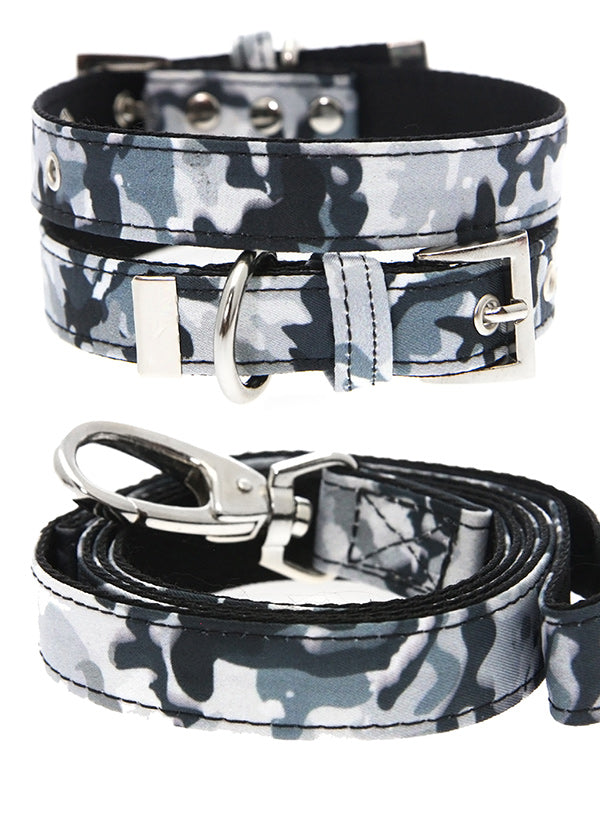 URBAN CAMOFLAUGE DOG COLLAR & LEASH SET, Collars - Bones Bizzness