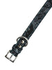 BLACK & BLUE PAISLEY DOG COLLAR & LEASH SET, Collars - Bones Bizzness