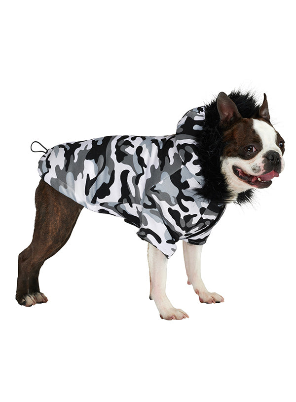 URBAN CAMOUFLAGE FISHTAIL PARKA DOG COAT