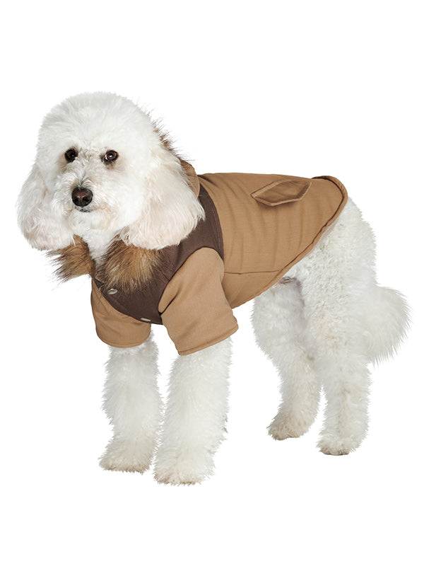 Brown on Brown Two Tone Parka DOG COAT, Coats - Bones Bizzness