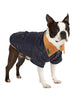 NAVY BLUE QUILTED TOWN & COUNTRY DOG COAT