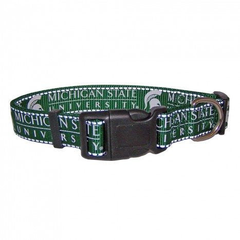 MICHIGAN STATE DOG COLLAR – REFLECTIVE, NCAA - Bones Bizzness