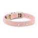 CRYSTAL PAWS ULTRASUEDE DOG COLLAR BY SUSAN LANCI - (53 COLORS), Collars - Bones Bizzness
