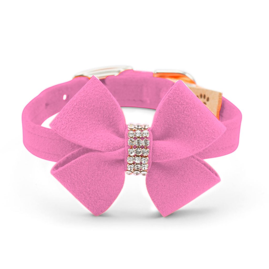 PERFECT PINK NOUVEAU BOW DOG COLLAR, Collars - Bones Bizzness