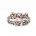 PINK CHEETAH TAIL BOW HEART DOG COLLAR, Collars - Bones Bizzness