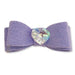 SWAROVSKI CRYSTAL ULTRASUEDE HEART DOG HAIR BOWS - (42 COLORS), HAIR BOW - Bones Bizzness