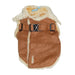 BROWN FURRY WINTER HARNESS VEST, Coats - Bones Bizzness