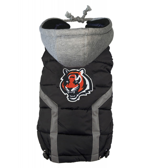 CINCINNATI BENGALS NFL DOG PUFFER VEST, NFL COATS - Bones Bizzness