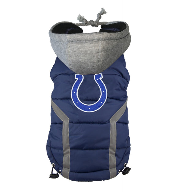 INDIANAPOLIS COLTS NFL DOG PUFFER VEST, NFL COATS - Bones Bizzness