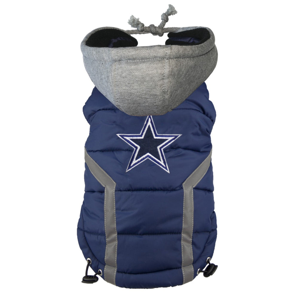 DALLAS COWBOYS NFL DOG PUFFER VEST, NFL COATS - Bones Bizzness