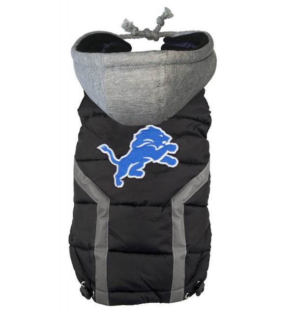 DETROIT LIONS NFL DOG PUFFER VEST, NFL COATS - Bones Bizzness