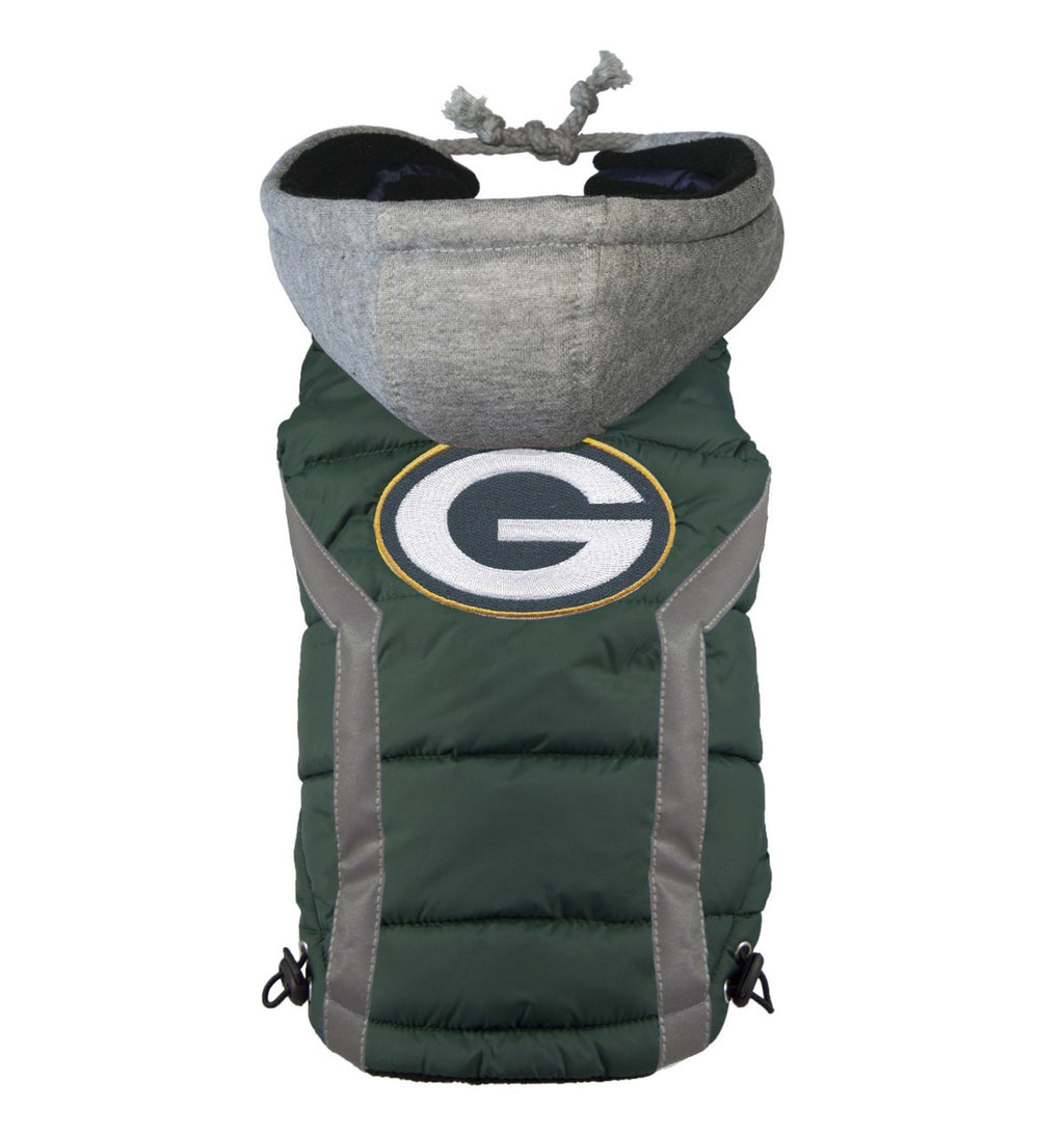 GREEN BAY PACKERS NFL DOG PUFFER VEST, NFL COATS - Bones Bizzness