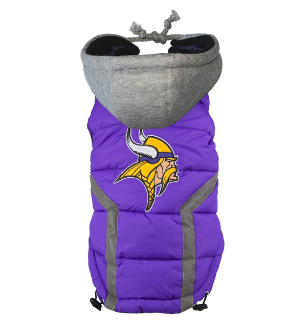 MINNESOTA VIKINGS NFL DOG PUFFER VEST, NFL COATS - Bones Bizzness