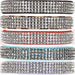 GILTMORE 4 ROW CRYSTAL ULTRASUEDE DOG COLLARS - (42 COLORS), Collars - Bones Bizzness