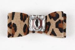 CHEETAH BIG BOW HAIR BOW, HAIR BOW - Bones Bizzness