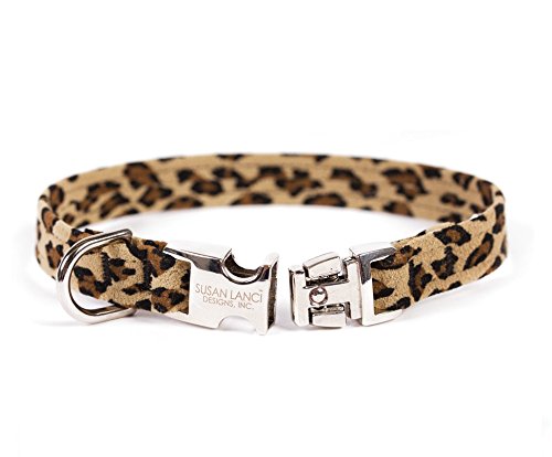 PERFECT FIT ULTRASUEDE DOG COLLAR BY SUSAN LANCI - CHEETAH, Collars - Bones Bizzness