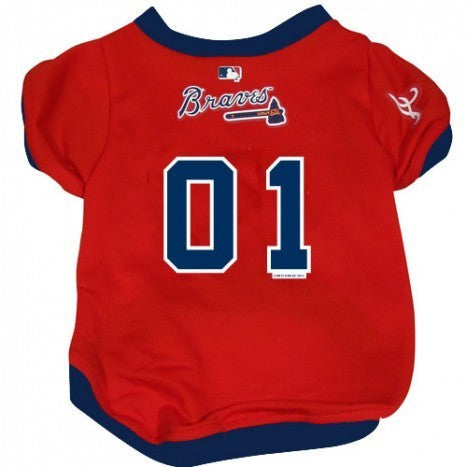 ATLANTA BRAVES DOG JERSEY – RED, MLB - Bones Bizzness